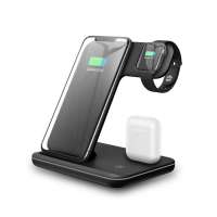 15W Fast Wireless Charger 3 in 1 Wireless Charging Station Stand Dock Compatible with Apple Watch Series All QI Phones and AirP