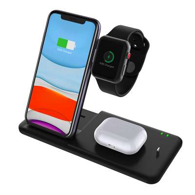 4 in 1 Wireless Charger Charging Stand Docking Station For iPhone iwatch Wireless Charging Case